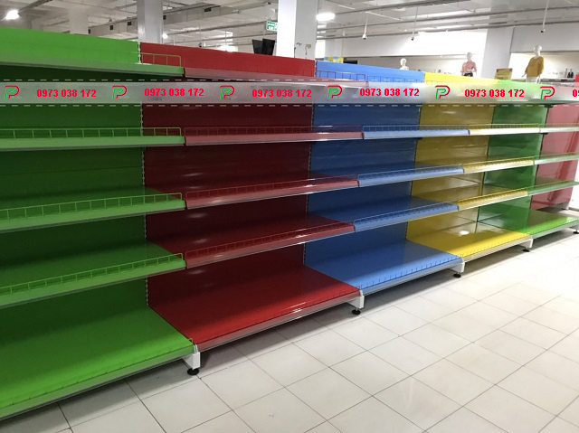 Lắp đặt kệ siêu thị tại hệ thống siêu thị GO tại Gò Vấp