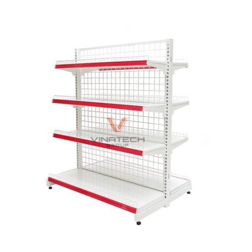 Kệ siêu thị đôi tôn lưới 8 tầng 1.5m x 1.2m