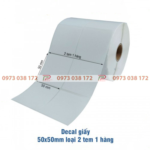 Giay decal in tem nhan ma vach 50x50mm 2 tem
