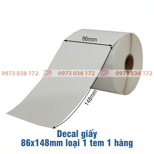 Giay decal in tem nhan ma vach 86x148mm 1 tem